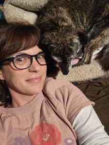 Picture of a woman and her dog